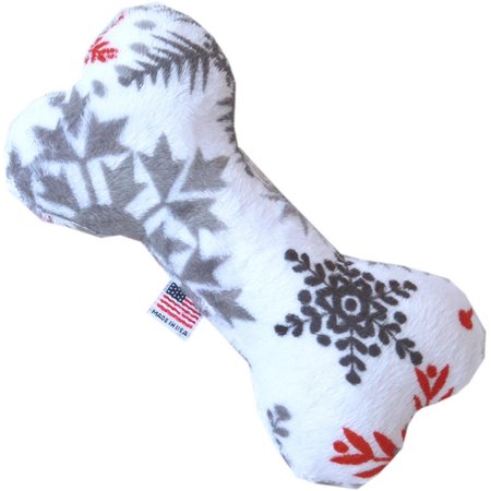MIRAGE PET PRODUCTS 6 in. Red Snowflake Bone Dog Toy 40-36 RSF